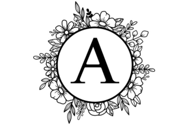 A Floral Emblem: A Monogram with a Flowery Border