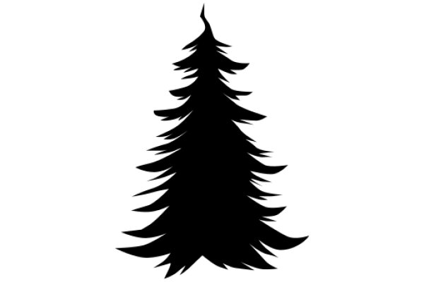 A Silhouette of a Christmas Tree