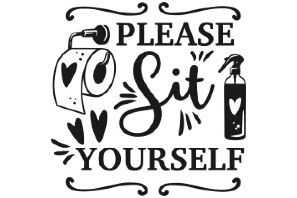 Please Sit Yourself: A Humorous Sign for a Public Restroom