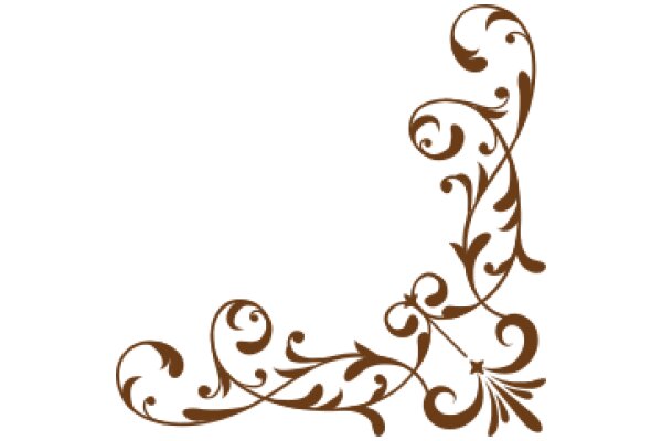 Elegant Artwork: A Stylized Brown Floral Design