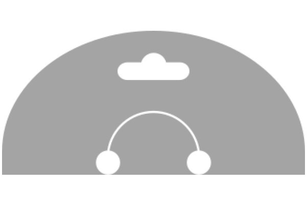 A Simple Gray Icon with a Cloud and a Curved Line