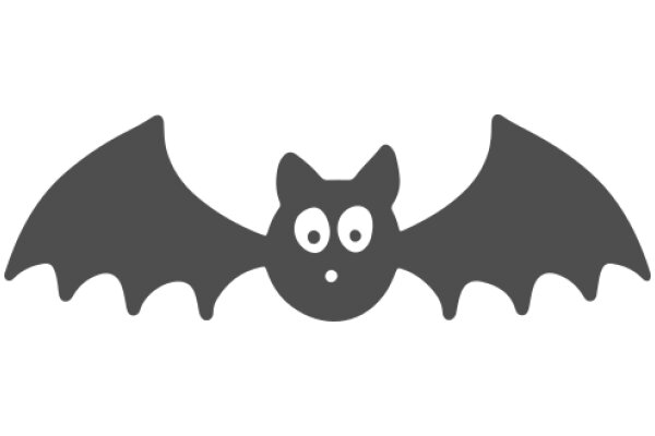 Silhouette of a Bat with a Friendly Face