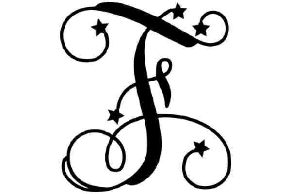 Stylized Monogram with Star Accents