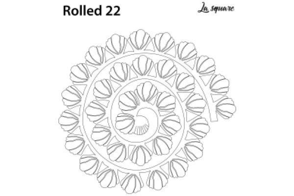 La Square Rolled 22: AFloral Pattern