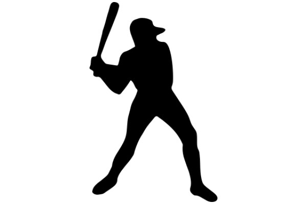 Silhouette of a Baseball Player with a Bat