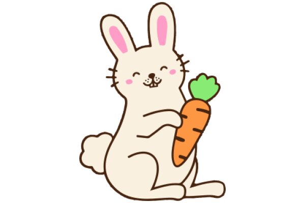 A Delightful Easter Bunny with a Carrot