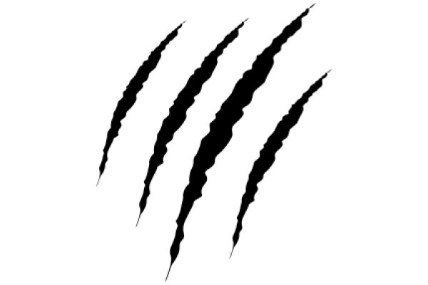 Stylized Claw Marks on a White Background