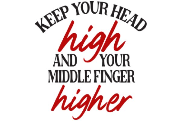 Motivational Poster: Keep Your Head High and Your Middle Finger Higher