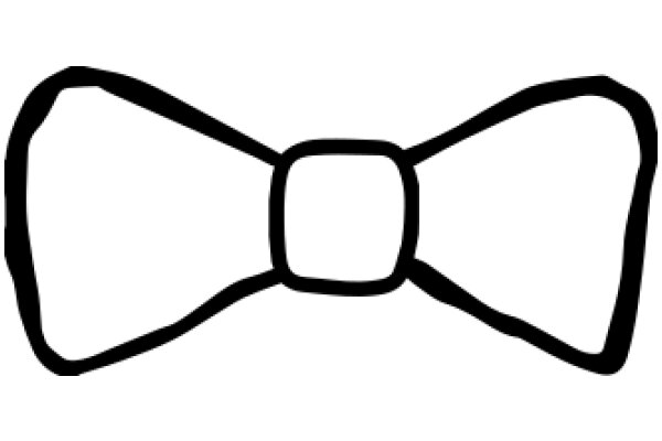 A Simple Line Drawing of a Bow Tie