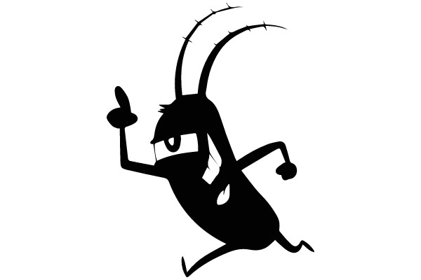 A Silhouette of a Bug-like Creature in Motion