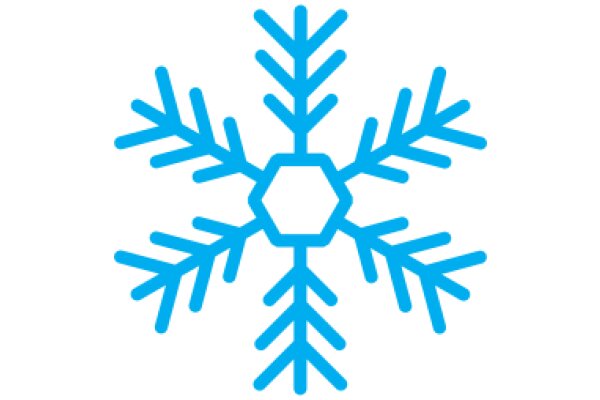 Stylized Blue Snowflake Design