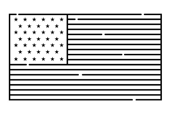 A American Flag with Stars and Stripes