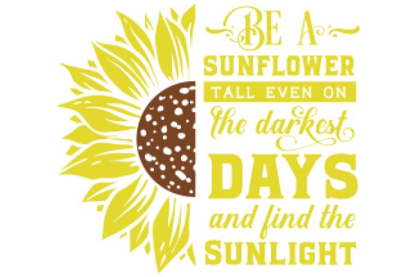 Sunflower Quote: Be a Sunflower, Tall Even on the Darkest Days and Find the Sunlight