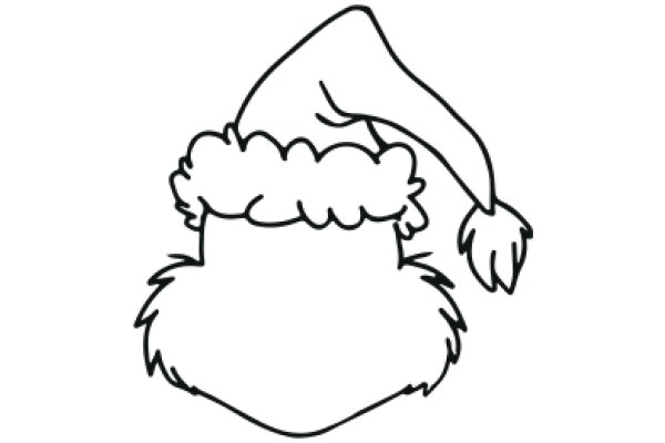 A Whimsical Illustration of a Christmas Elf's Hat and Beard