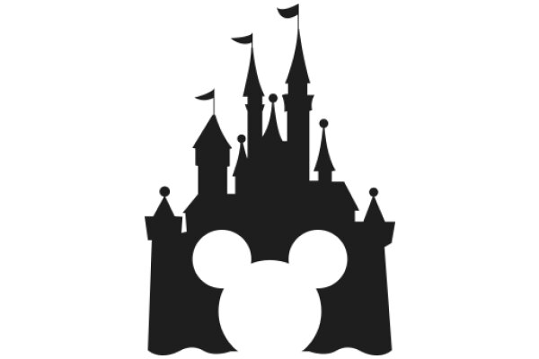 A Silhouette of a Castle and Mickey Mouse Ears