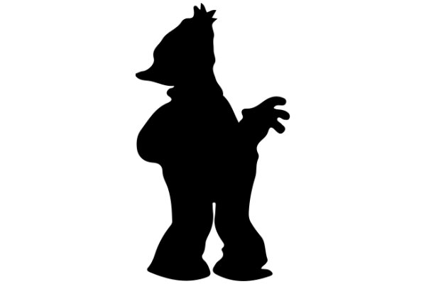 Silhouette of a Character with a Crown on Its Head