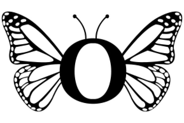 Stylized Butterfly Logo with the Letter 'O' in the Center