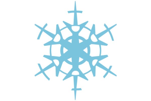 Stylized Blue Snowflake Design