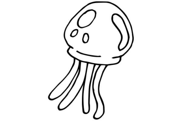 Simplistic Line Drawing of an Octopus