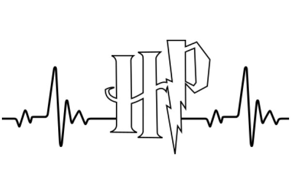 Electrocardiogram with the Letter 'H' in a Stylized Font