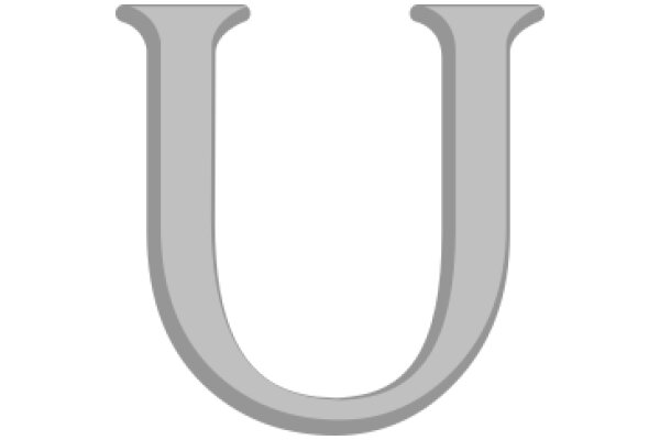 Simplistic Gray Letter U