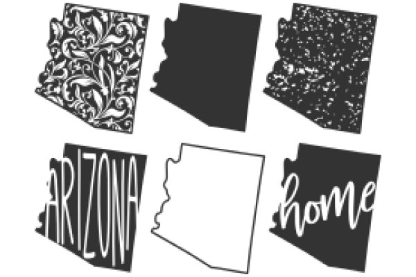 A Collection of State-Inspired Designs: Arizona, Home, and a Floral Pattern