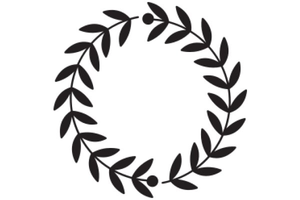 Elegant Black Laurel Wreath