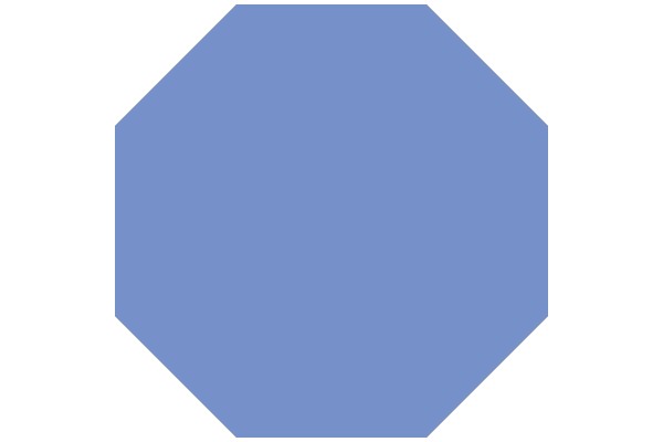 A Solid Blue Octagon