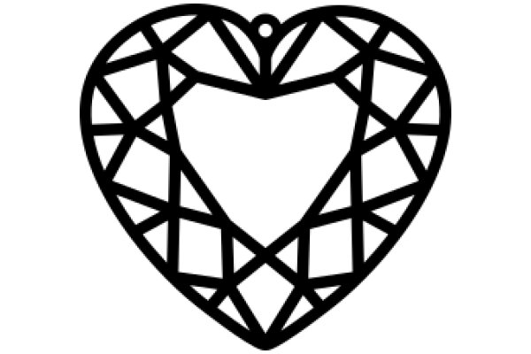 Stylized Black Heart Design