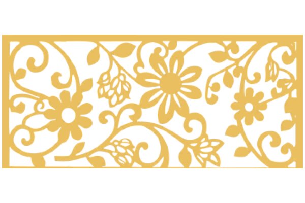 Golden Floral Design: Intricate Patterns and Detailed Decorations