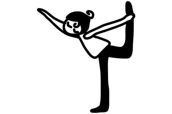 Line Drawing of a Yoga Pose