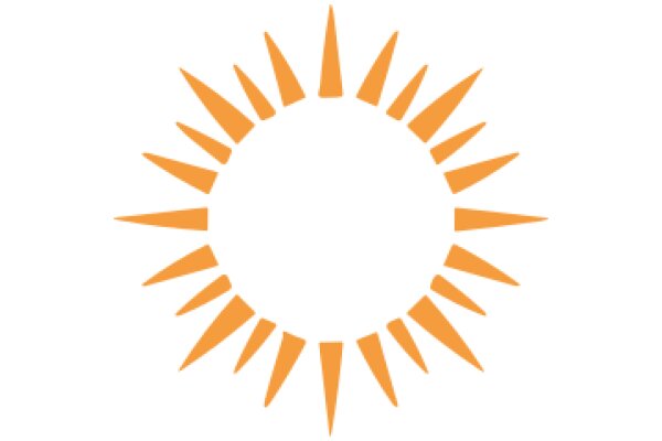 Vibrant Sunburst Logo with Orange Rays