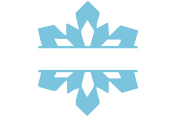 Stylized Blue Snowflake Design