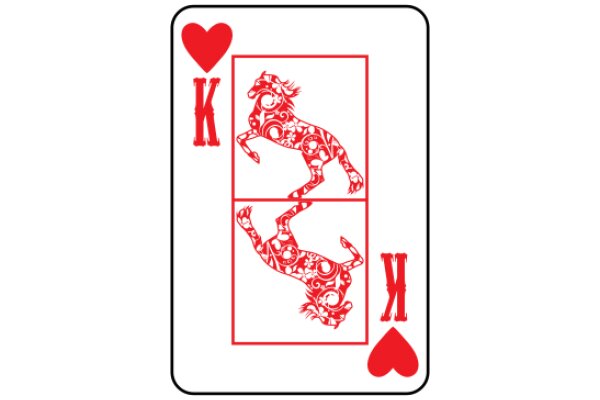 A Playful Pair: A Red Heart and a K-Card