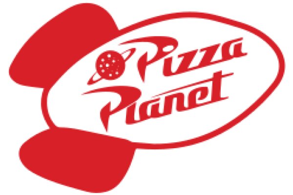 Vintage Red and White Pizza Planet Logo