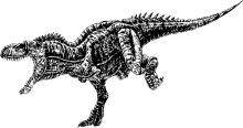 A Classic Black and White Illustration of a Dinosaur