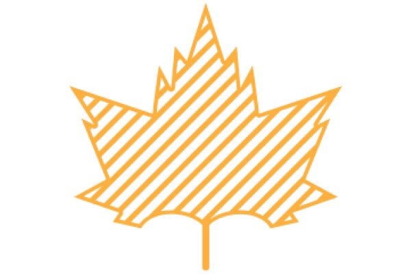 Stylized Maple Leaf Logo in Yellow and White