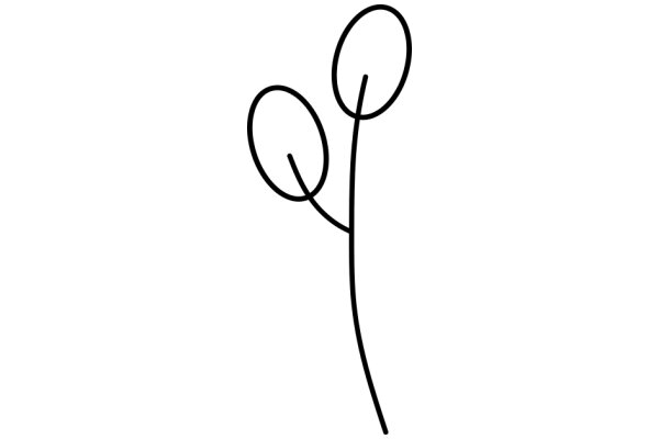 Simplistic Line Art of a Stylized Q and E