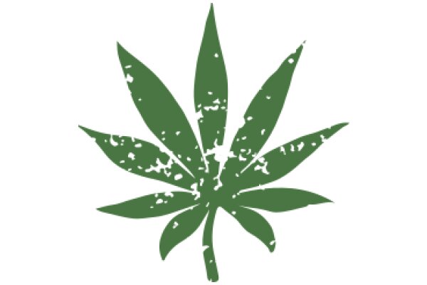 Simplistic Green Cannabis Leaf Icon