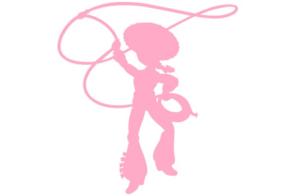 A Playful Pink Silhouette of a Cowboy