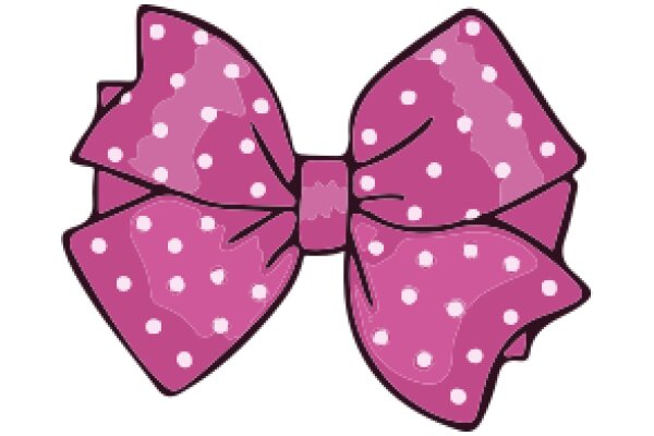 Stylish Pink Bow with Polka Dots