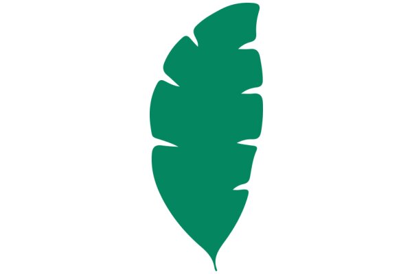 Stylized Green Leaf Design