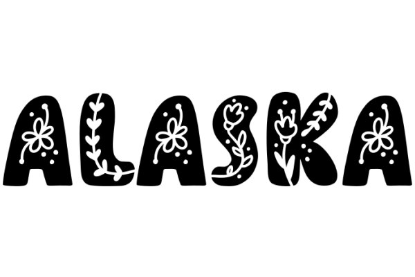 Stylized Alaska Logo with Flower Designs