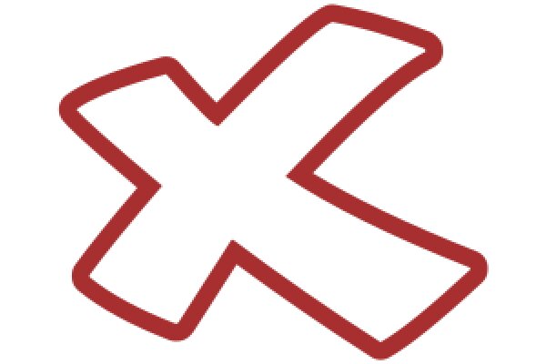 Digital Art: A Red X on a White Background