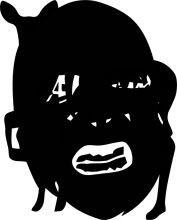 A Silhouette of a Character with a Surprised Expression