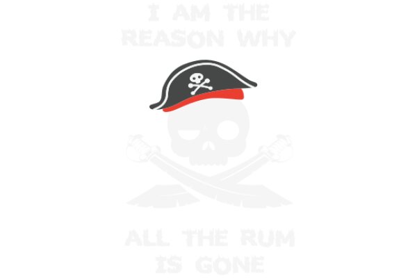 Pirate Skull with Crossbones and Red Bandana