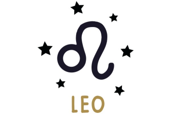 Stylized Logo with Astrological Symbol and Stars