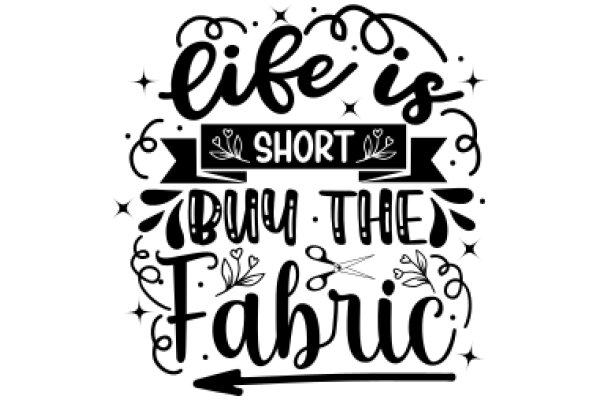 Life's Short, Buy the Fabric: A Quirky Motivational Poster