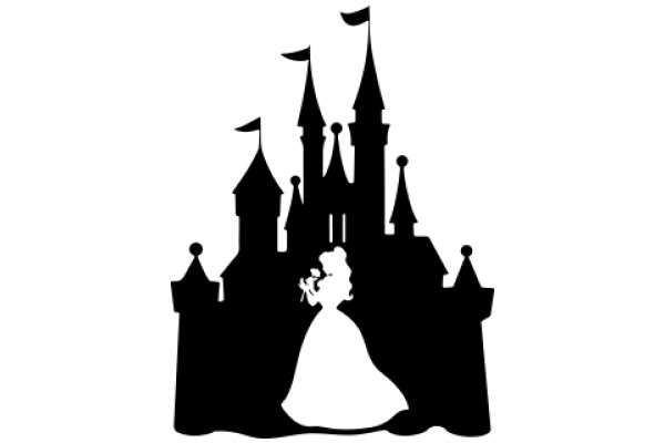 Silhouette of a Princess and a Castle