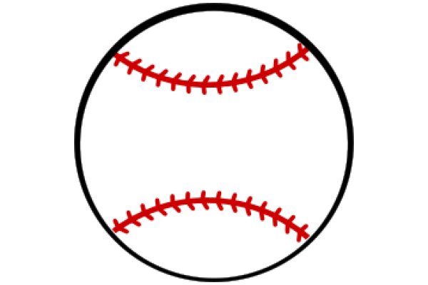 A Red Baseball Stitch in a Circle